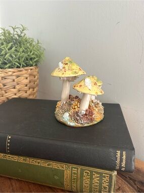 Handmade Yellow Mushroom Sculpture - made in Canada Richard Ogner Artist